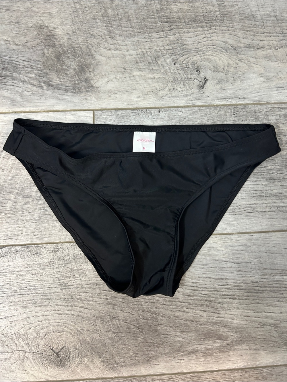 Xhilaration Black Bikini Bottom - Mid Rise Swim Brief